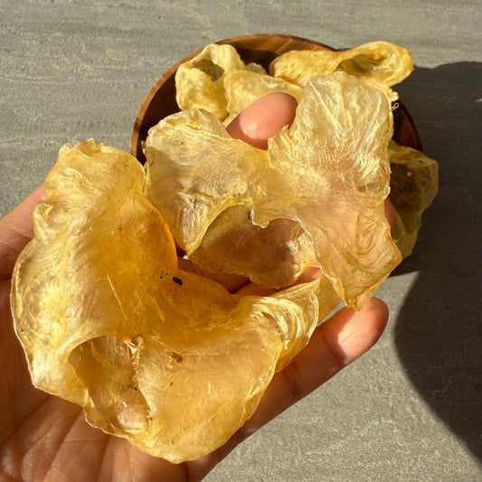 【助孕暖宮、改善哮喘、肺弱功效】一級雞泡魚膠 (約100頭)