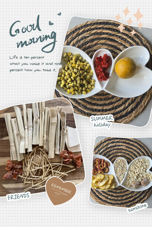 【消暑3寶】金羅漢果胎菊杞子茶、山楂雪梨薏米茶及竹蔗茅根湯