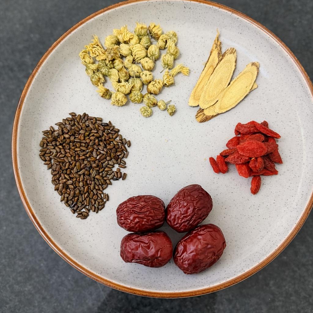 甘草菊花決明子杞子茶